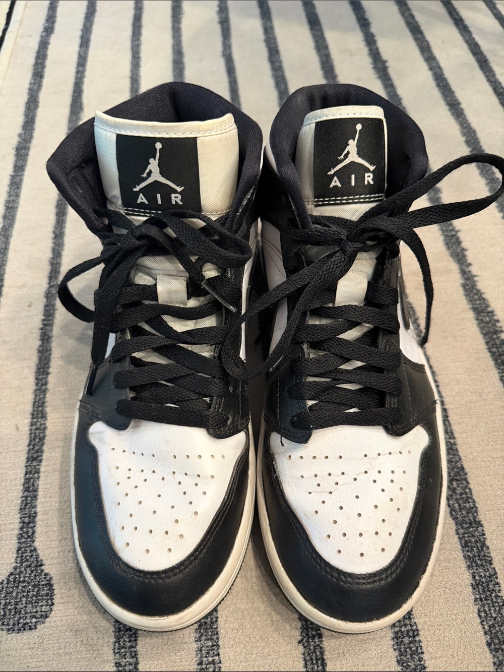 Nike Air Jordan 1 High Top Sneakers White and Black